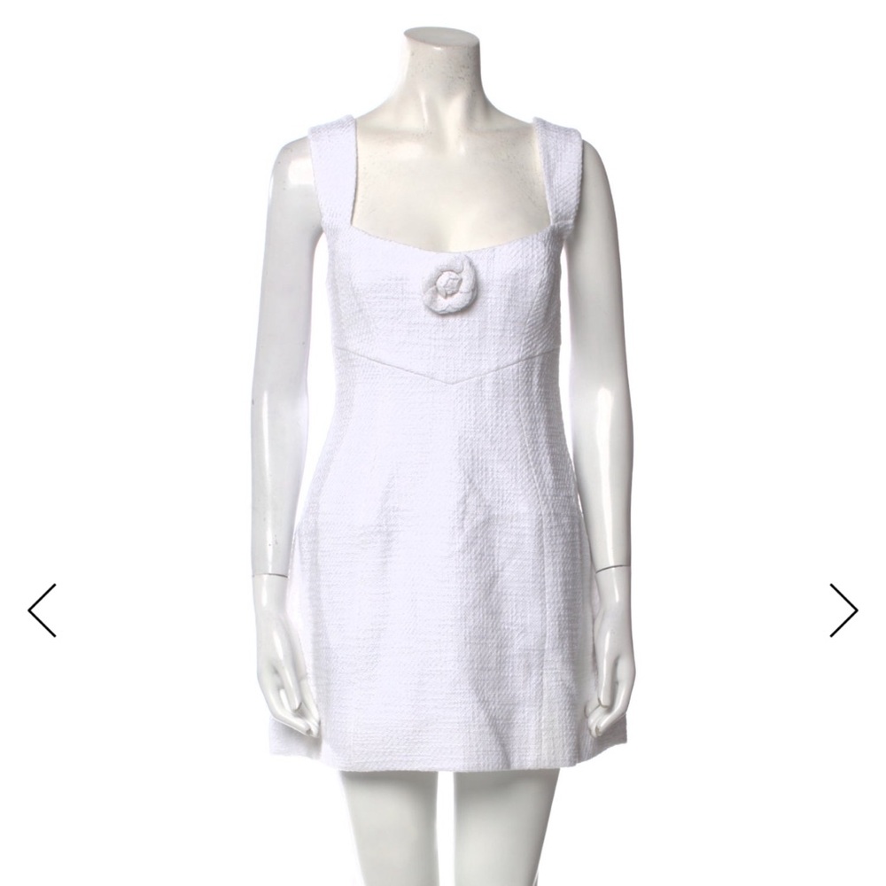 MAJORELLE White Textured Mini Dress